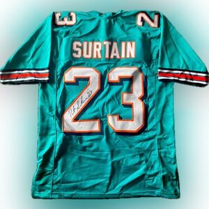 Patrick Surtain Signed Autographed Miami Dolphins Football Jersey JSA Certified